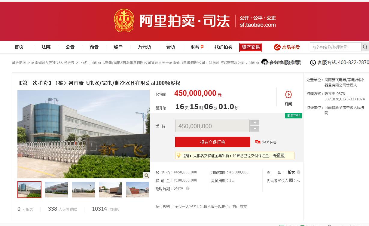 新飛廣告做得好不如新飛冰箱好，外資進(jìn)入瞎胡搞？如今只能拍賣了
